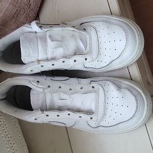 White Nike airforce shoes